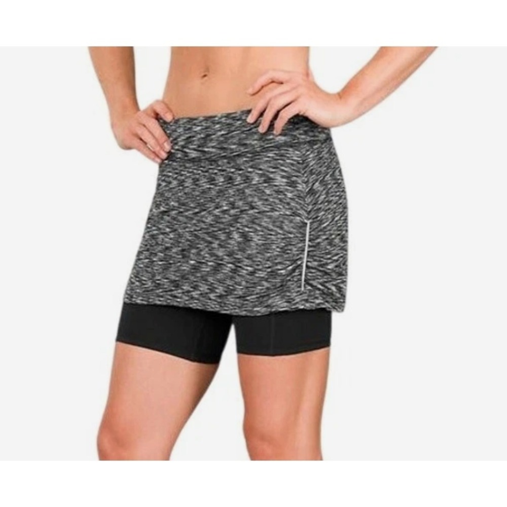 Athleta Contender 2 In 1 Skort Womens S Black Running Active Athletic Athleisure